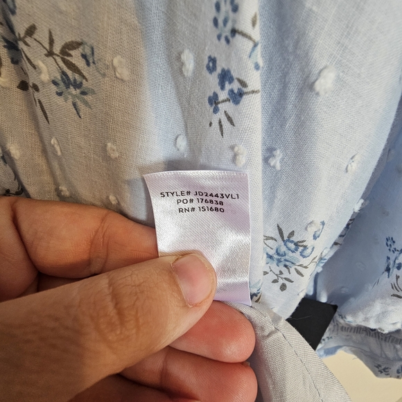 Lulu's Light Blue Floral Textured Dress - Picture 6 of 12